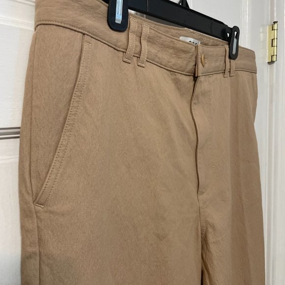 COS Pants Tan Beige Trousers NWT Work Office Textured Women's Straight Slim 14 - Picture 5 of 8